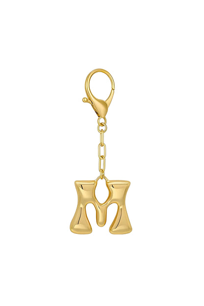 Bubble Letter Initial Keychain & Bag Charm