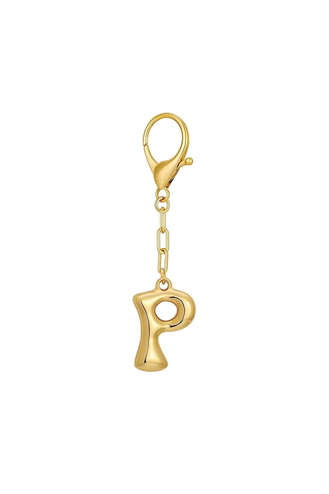 Bubble Letter Initial Keychain & Bag Charm
