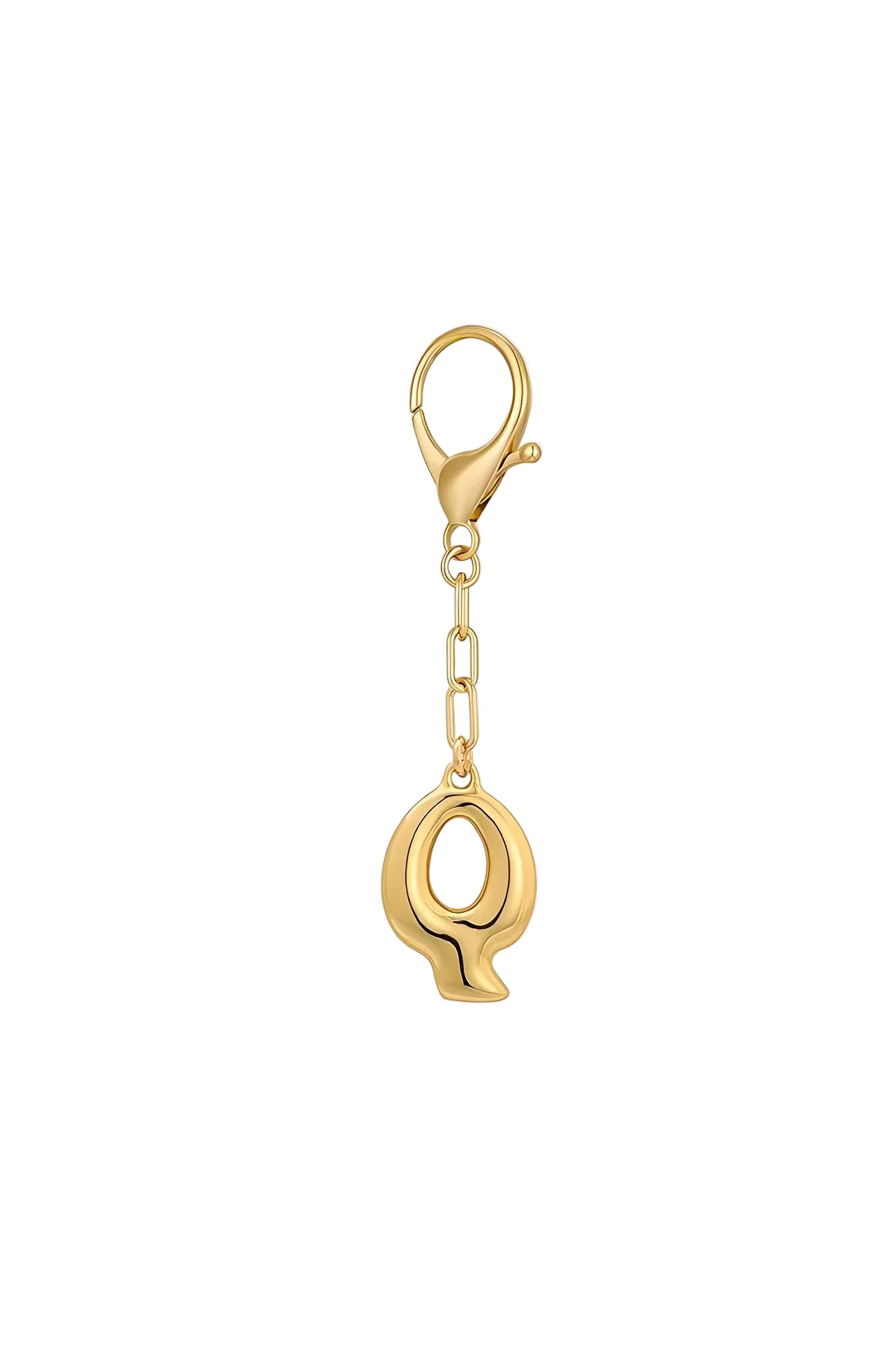 Bubble Letter Initial Keychain & Bag Charm