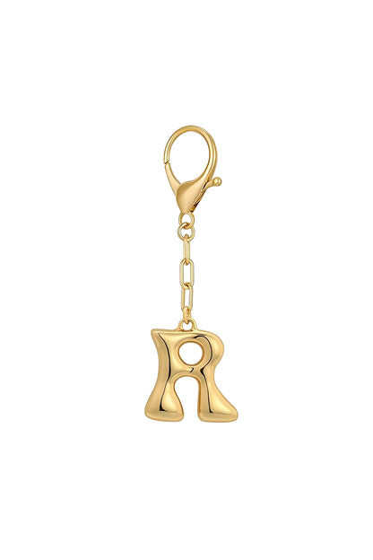 Bubble Letter Initial Keychain & Bag Charm