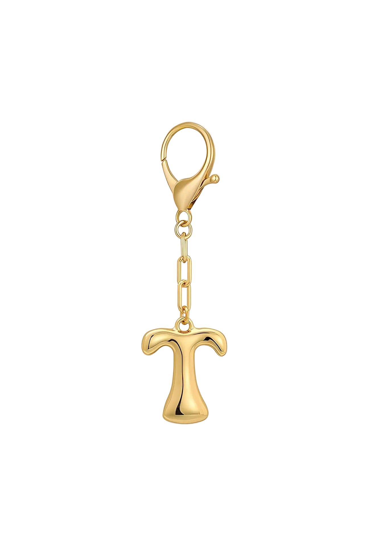 Bubble Letter Initial Keychain & Bag Charm