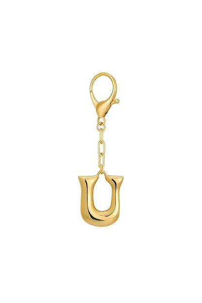 Bubble Letter Initial Keychain & Bag Charm