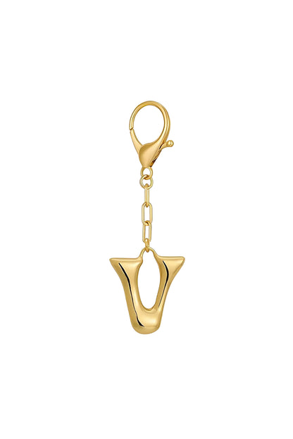 Bubble Letter Initial Keychain & Bag Charm