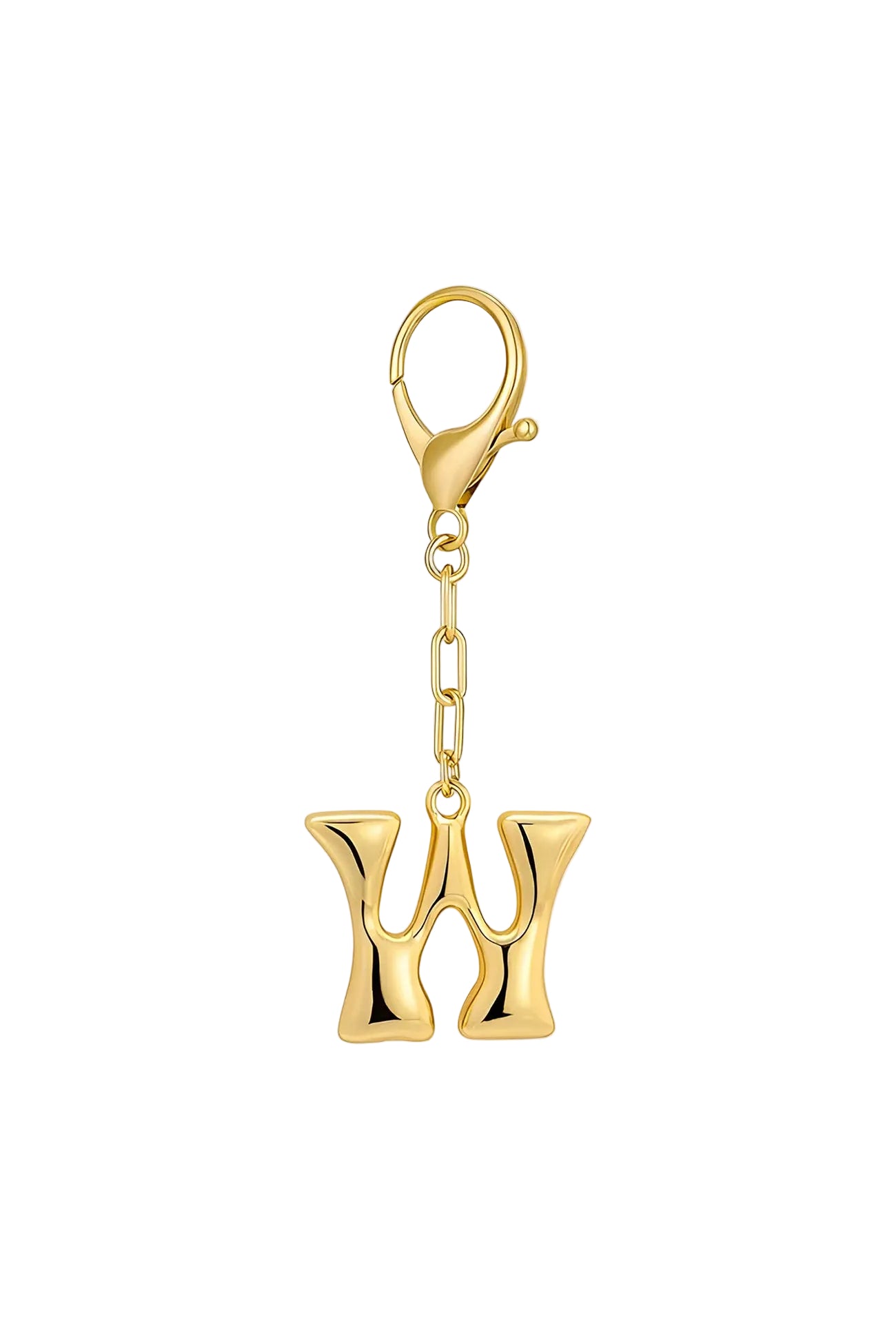 Bubble Letter Initial Keychain & Bag Charm