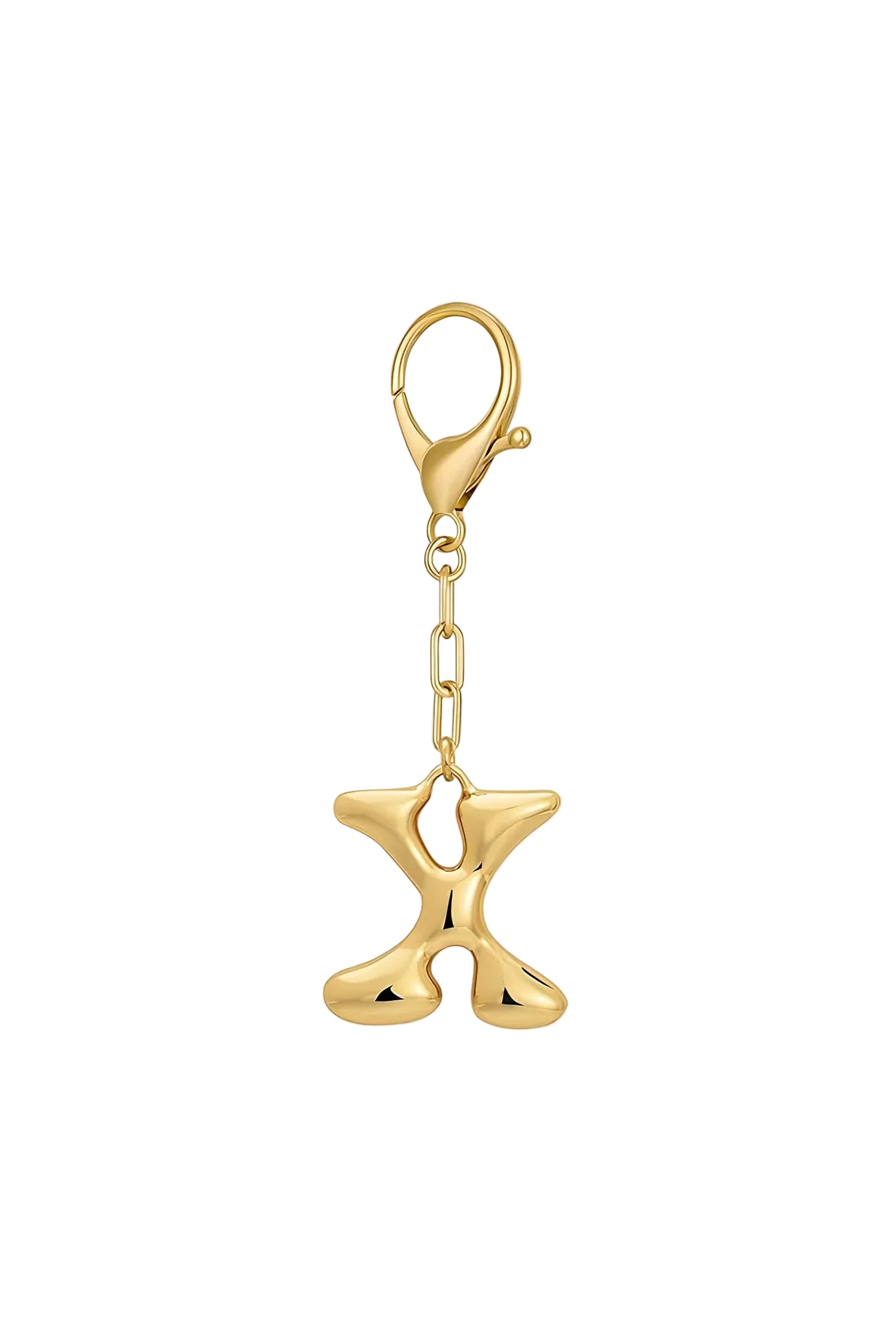 Bubble Letter Initial Keychain & Bag Charm
