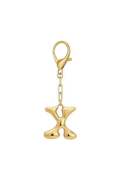 Bubble Letter Initial Keychain & Bag Charm