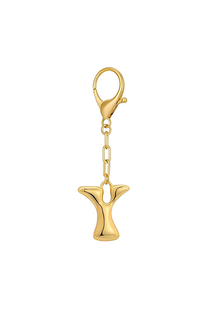 Bubble Letter Initial Keychain & Bag Charm