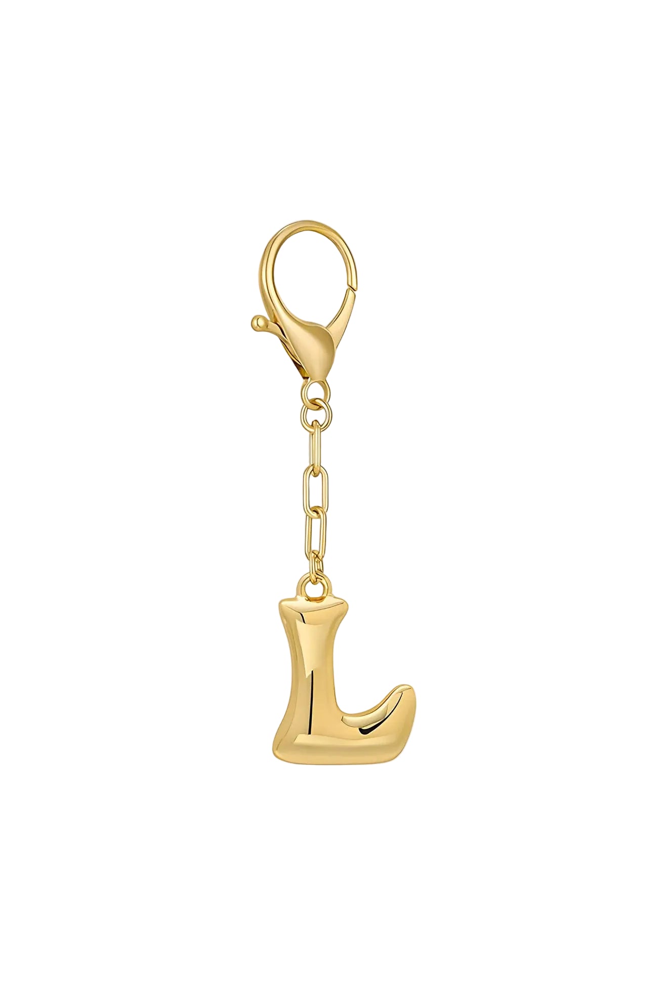 Bubble Letter Initial Keychain & Bag Charm