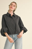 Bubble Sleeve Button Down