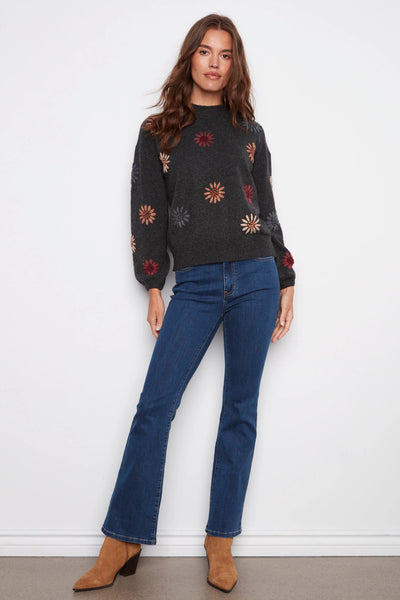 Floral Embroidery Sweater