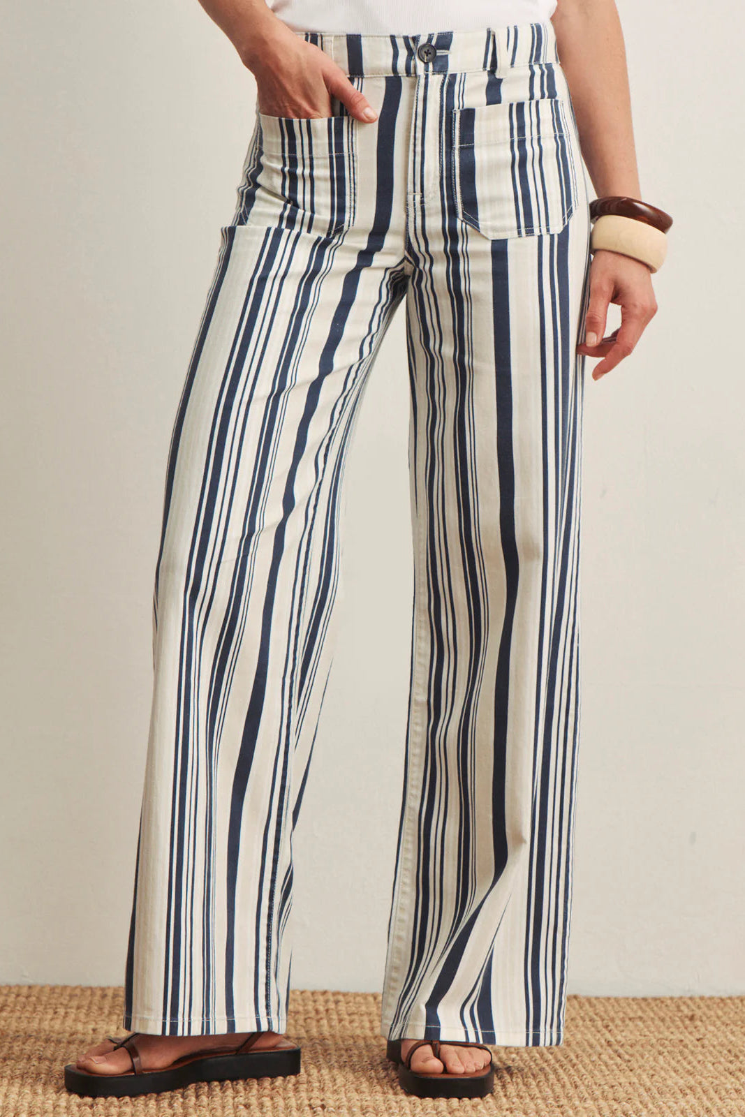 Marine Stripe Full Length Pant
