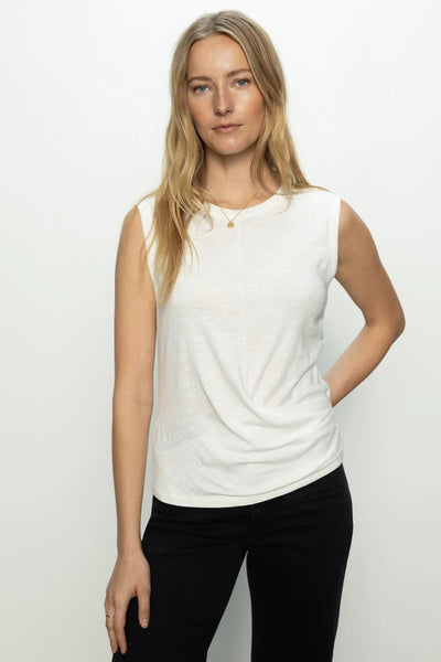 Draped Tank White