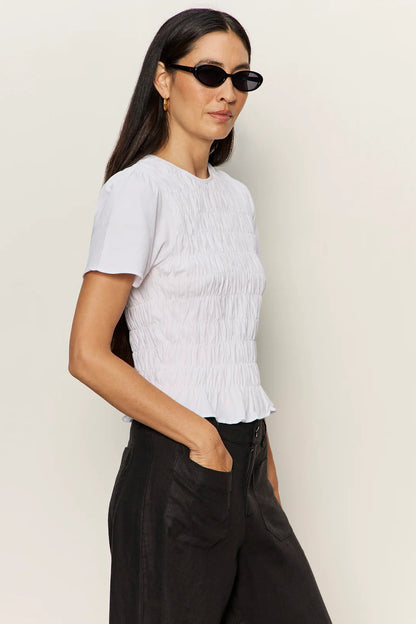 Better Together Smocked Top White