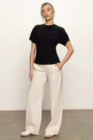 Shirred Waist Dolman Tee