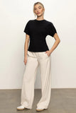 Shirred Waist Dolman Tee