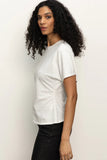Shirred Waist Dolman Tee
