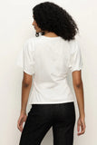 Shirred Waist Dolman Tee