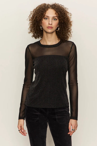 Sparkle Mesh Crew Tee