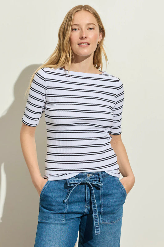 Boatneck Ribbed Top