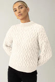 Cable Mock Neck Sweater