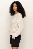 Open Knit Bomber Jacket