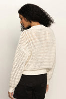 Open Knit Bomber Jacket