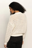 Open Knit Bomber Jacket