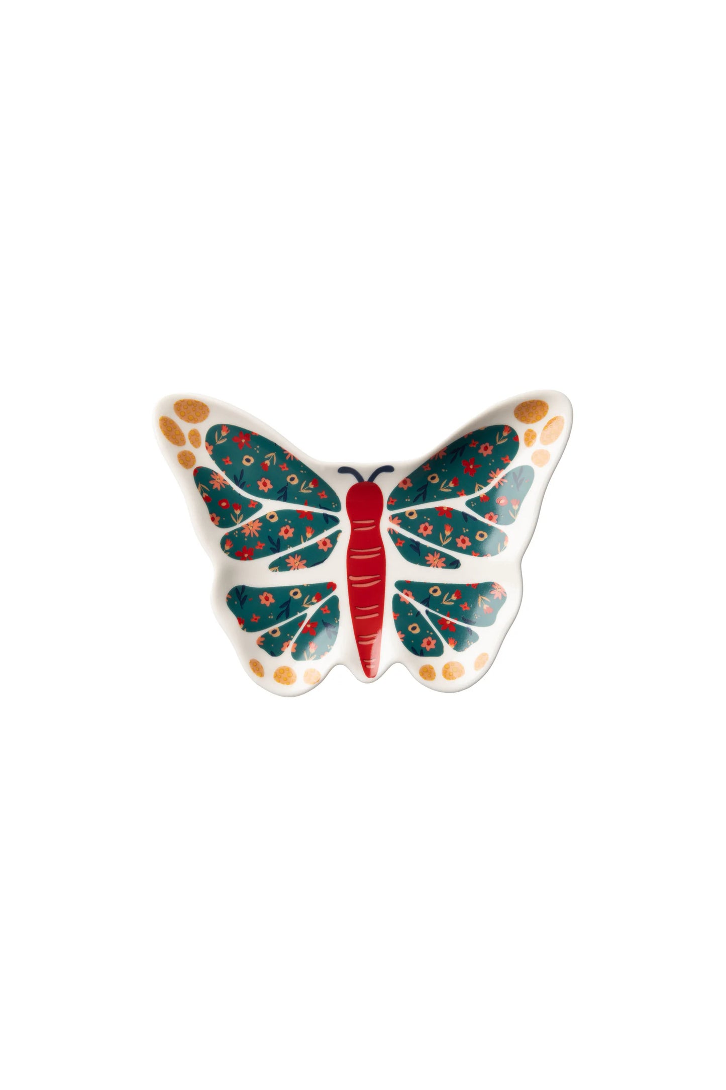 Calico Trinket Tray Butterfly
