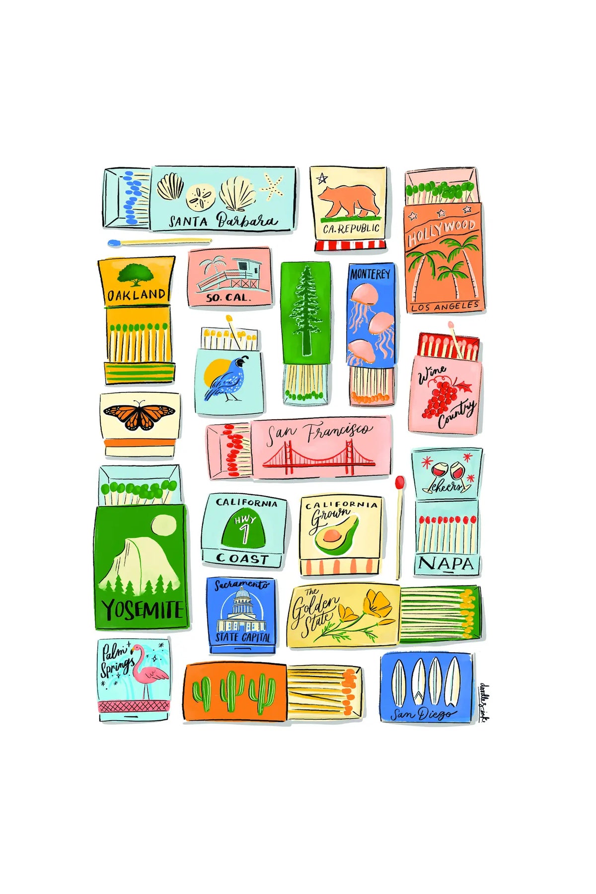 California Matchboxes Book Bag