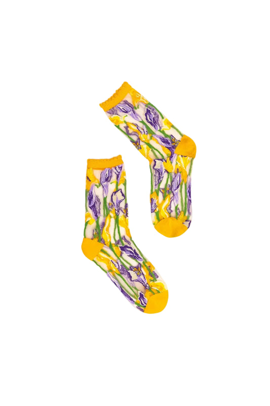 Calla Lily Ruffle Sheer Sock