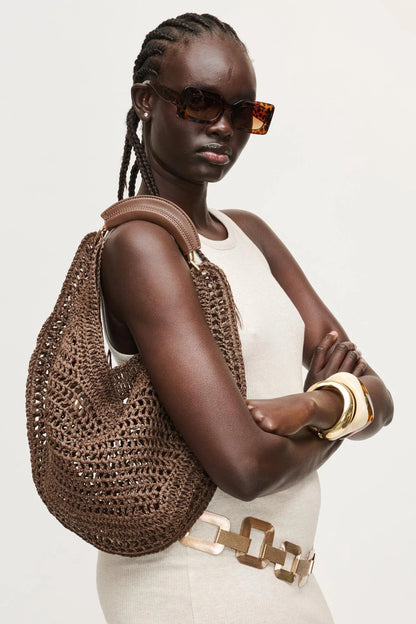 Camden Crochet Hobo Chocolate