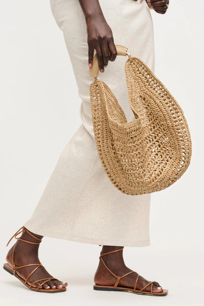 Camden Crochet Hobo Natural