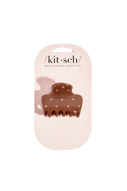 Camel Rhinestone Puffy Claw Clip