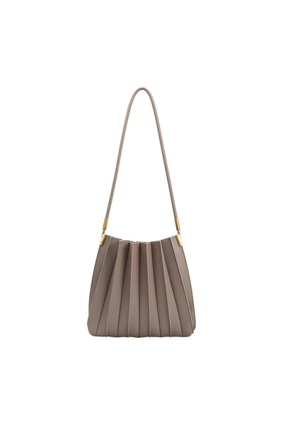 Carrie Pleated Shoulder Bag Mushroom