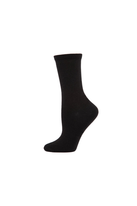 Cashmere Blend Crew Sock Black