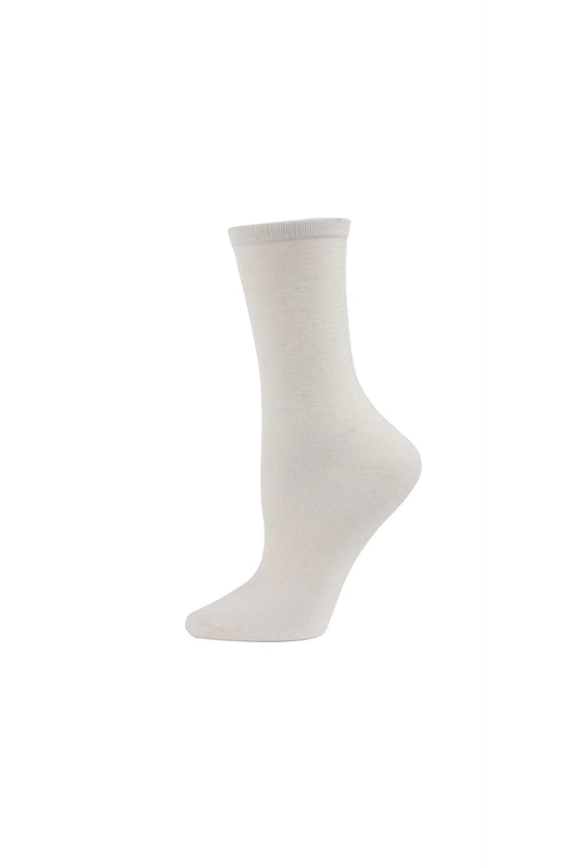 Cashmere Blend Crew Sock Ivory