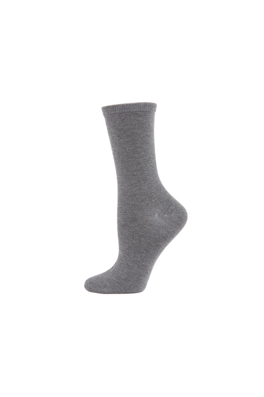 Cashmere Blend Crew Sock Medium Grey Heather