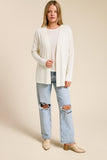 Cashmere Blend Drape Cardigan Cream