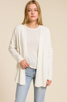 Cashmere Blend Drape Cardigan Cream