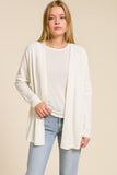 Cashmere Blend Drape Cardigan Cream