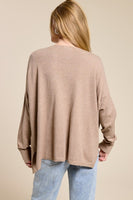 Cashmere Blend Drape Cardigan Dark Beige