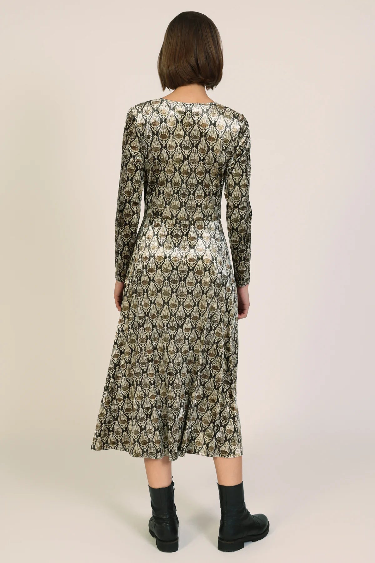 Harper Velvet Long Sleeve Midi Dress