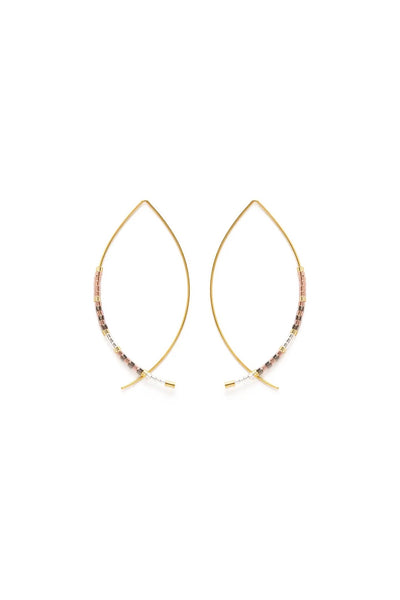 Champagne Bead Threader Earrings – SF Siren