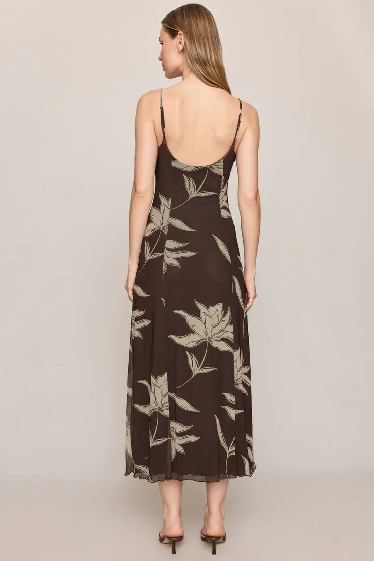 Charisma Floral Mesh Midi Dress