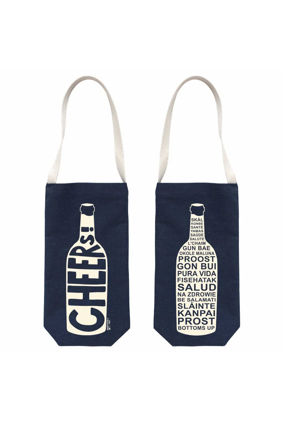 Cheers! Wine Tote Denim