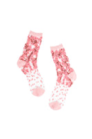 Cherry Blossom Sheer Crew Sock