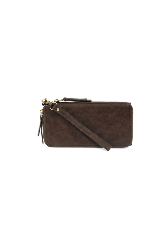 Chloe Zip Wallet Wristlet Dark Oak