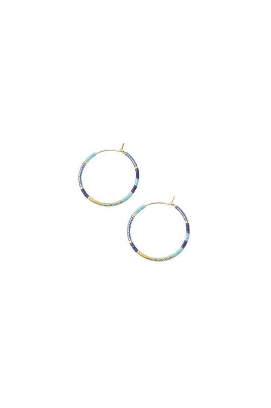 Chromacolor Miyuki Small Hoop Cobalt