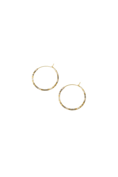 Chromacolor Miyuki Small Hoops Pewter