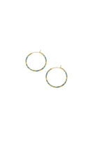 Chromacolor Miyuki Small Hoops Turquoise